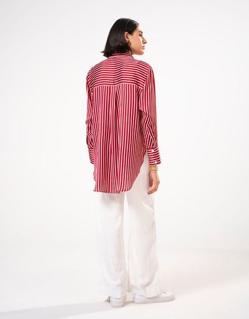 STRIPED BUTTON DOWN SHIRT